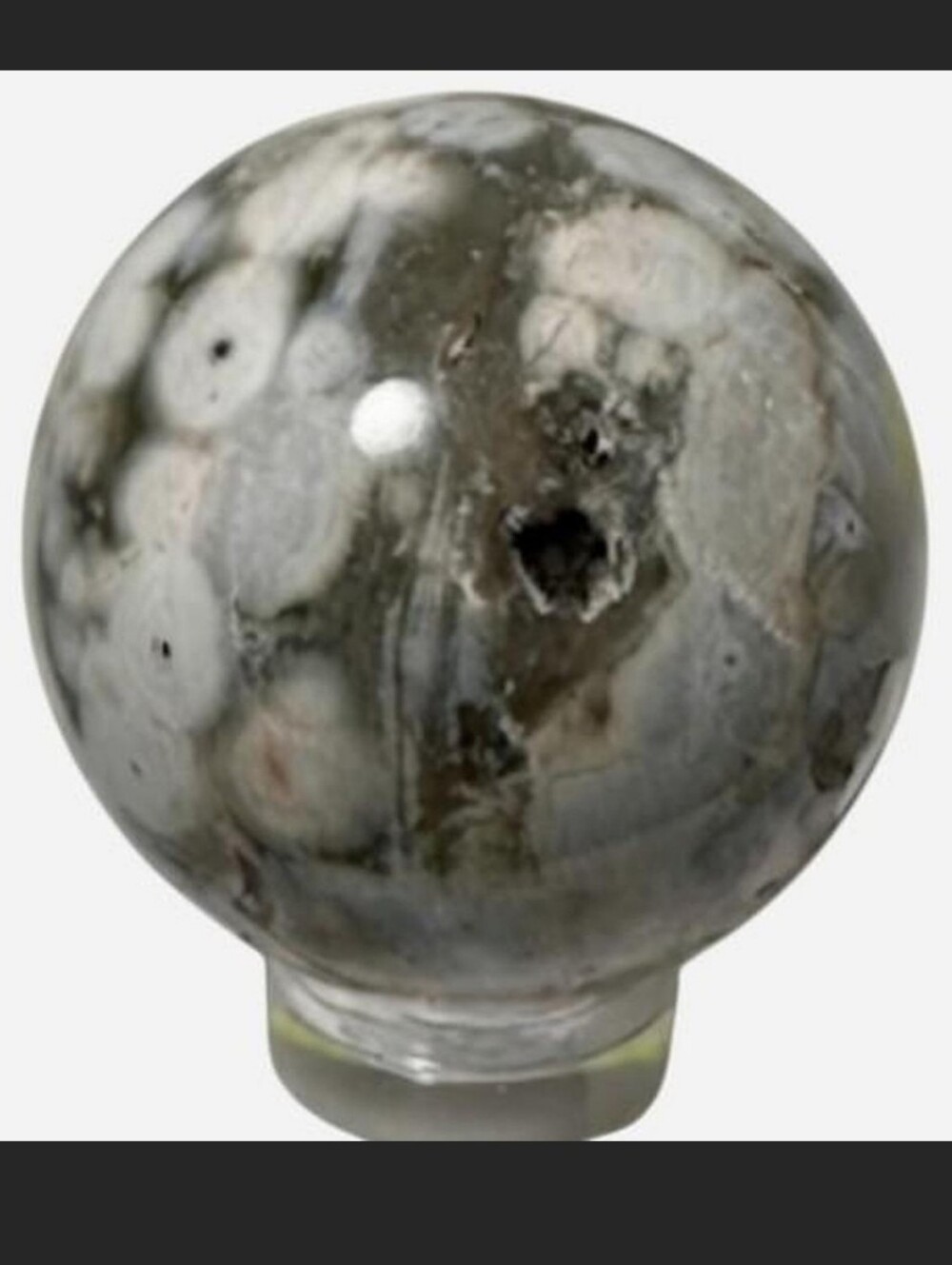 Rare HG 8th Vein Ocean Jasper Crystal Sphere✨️New Old Stock✨️Marovato Madagascar - Picture 7 of 12